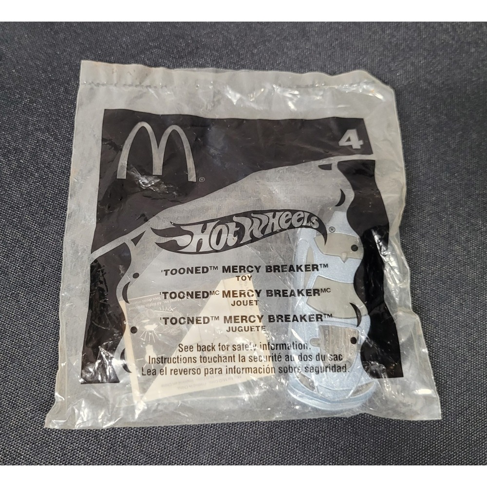 Vtg 2004 McDonalds Hot Wheels Tooned Mercy Breaker #4 Happy Meal Toy New Sealed
